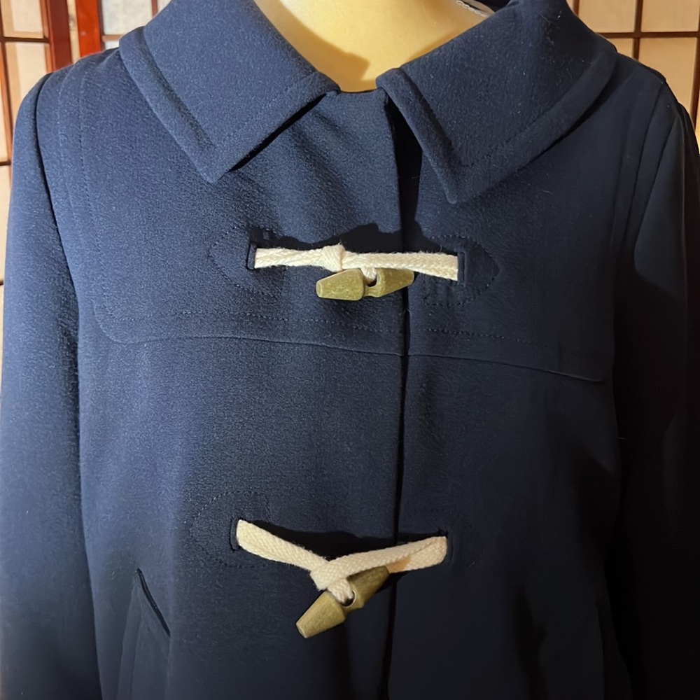 Gap Pea Duffel coat, Blue and white striped lining size small navy blue - Picture 2 of 11